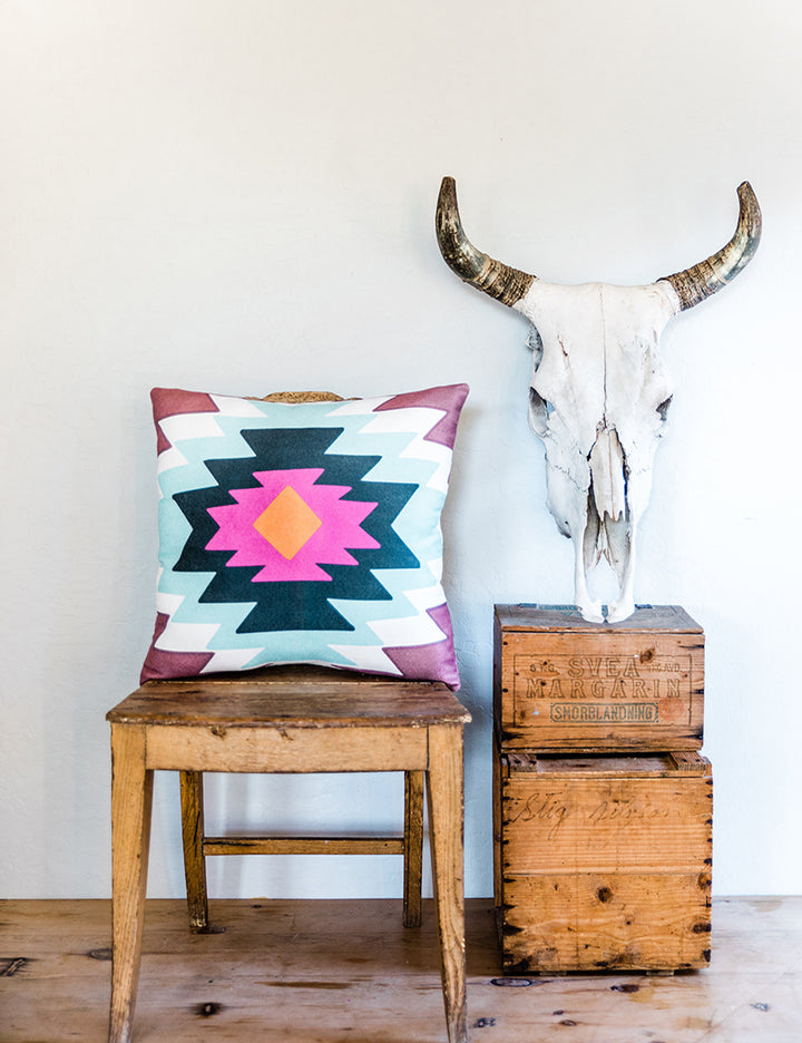 Southwestern Decorative Throw Pillow, College Student Gift, Mother's Day Gift, Christmas Gift