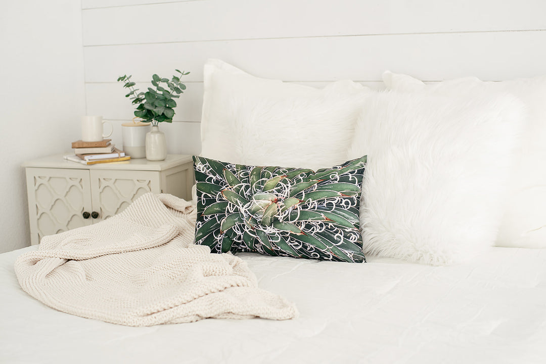 Durango Agave Lumbar Linen Pillow, College Student Gift, Mother's Day Gift, Christmas Gift