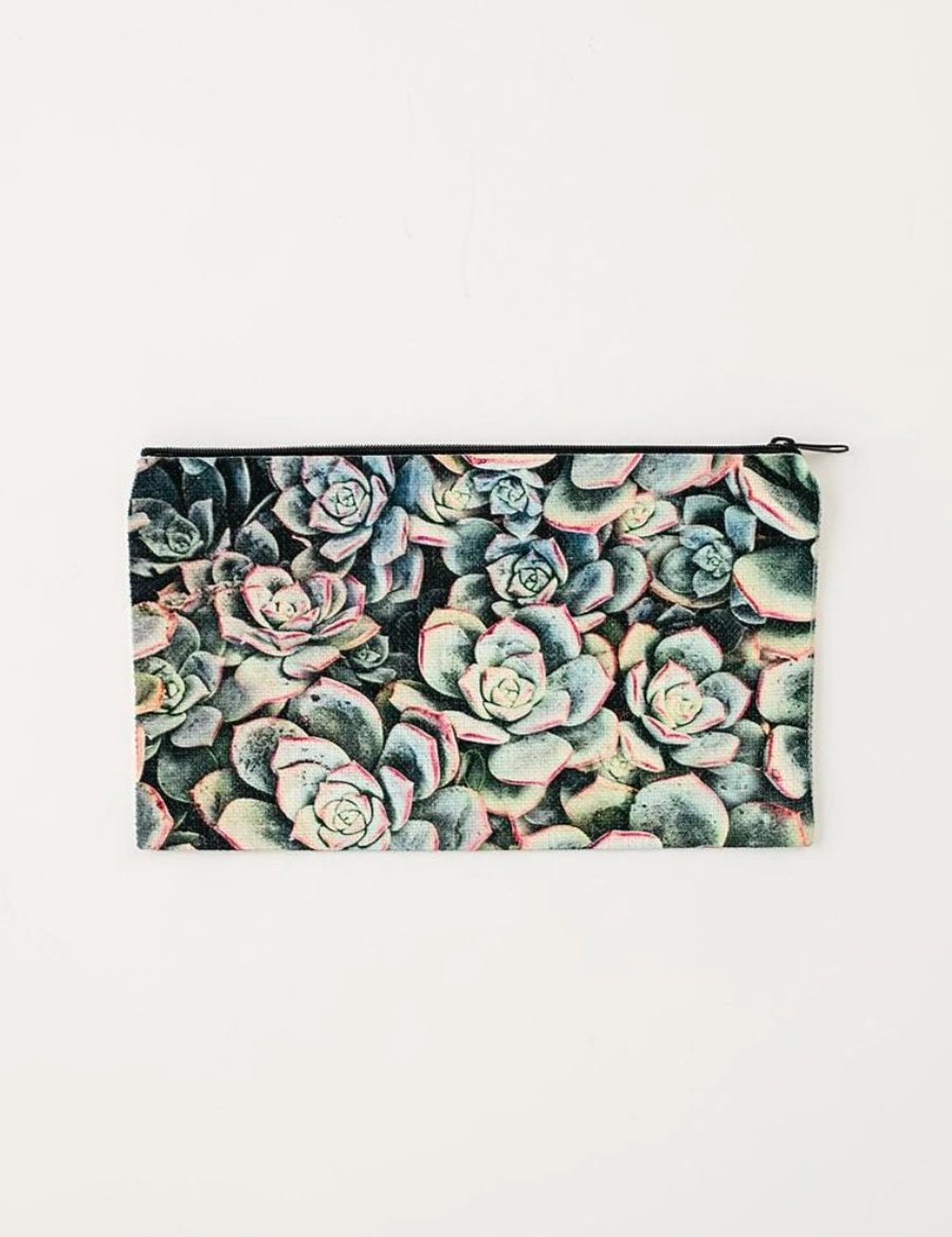 Succulent Cosmetic Pouch, College Student Gift, Mother's Day Gift,Christmas Gift