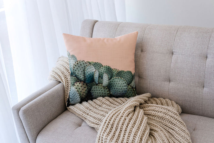 Prickly Pear Linen Pillow, College Student Gift, Mother's Day Gift, Easter Gift