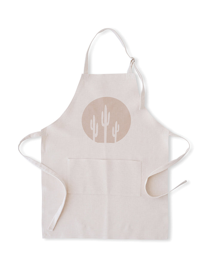 Taupe Saguaro Apron, College Student Gift, Mother's Day Gift,Christmas Gift