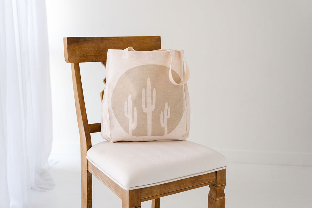 Sage Saguaro Tote Bag, College Student Gift, Mother's Day Gift, Christmas Gift
