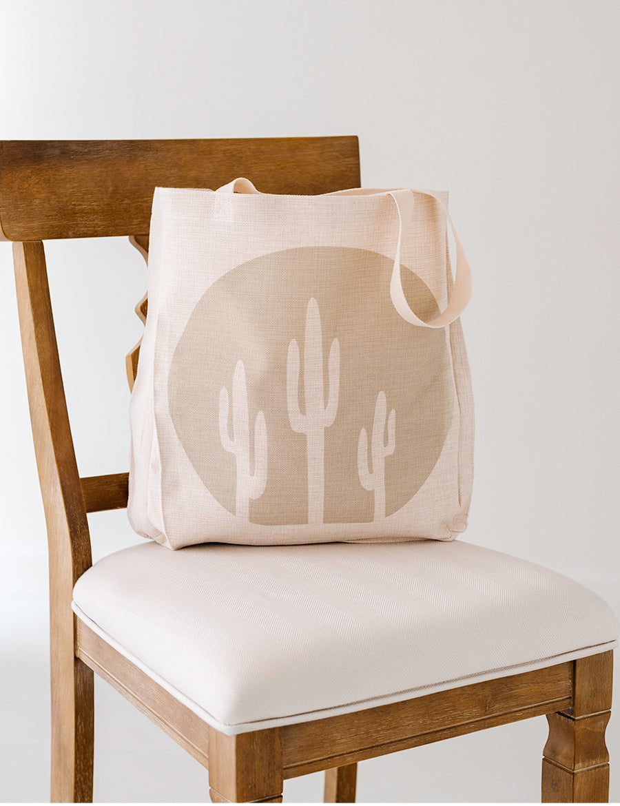 Sage Saguaro Tote Bag, College Student Gift, Mother's Day Gift, Christmas Gift