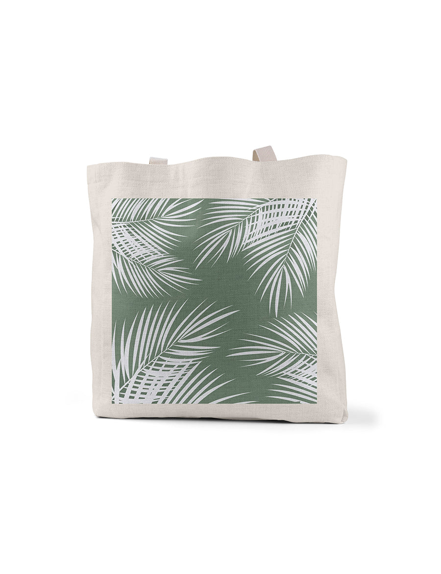 Green Palm Tote Bag, College Student Gift, Mother's Day Gift, Easter Gift