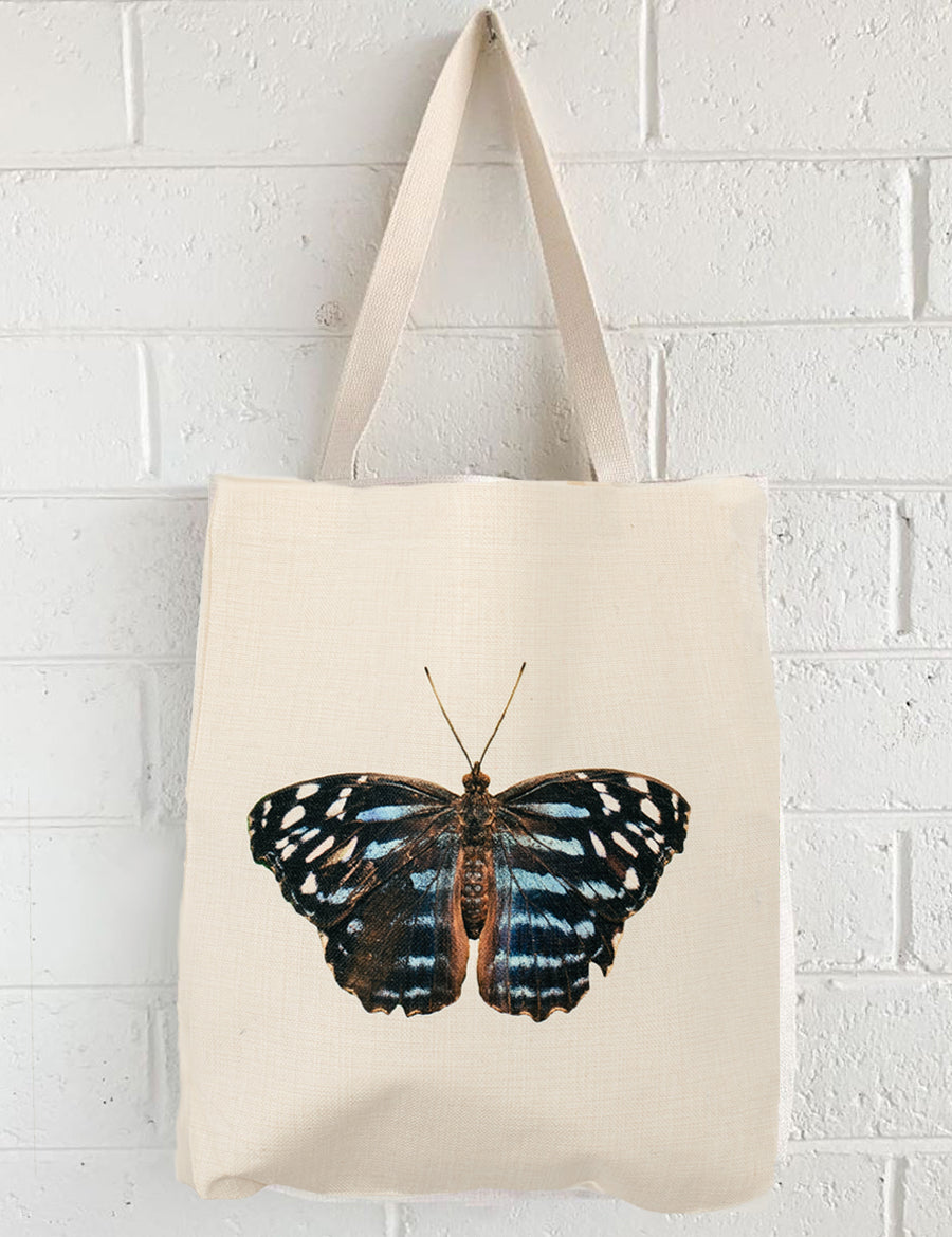 Blue Butterfly Tote, College Student Gift, Mother's Day Gift, Easter Gift