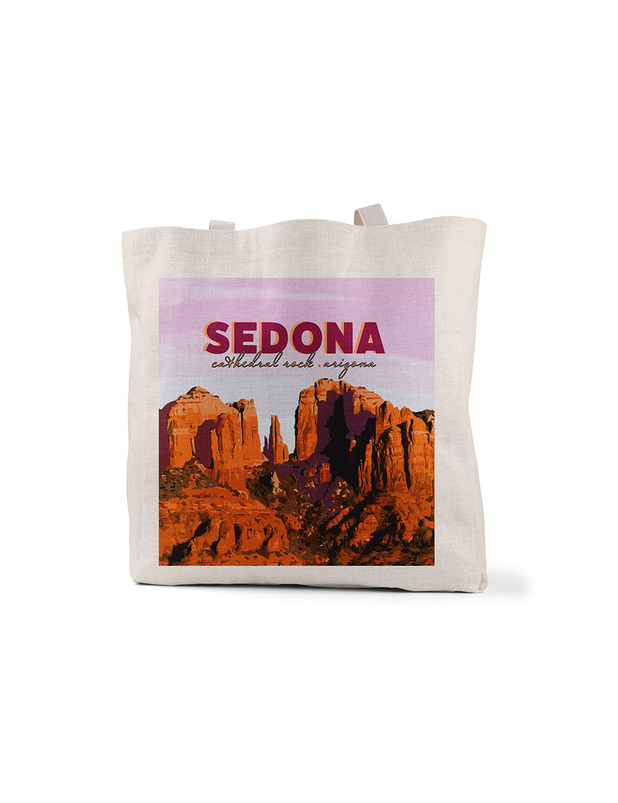 Sedona Cathedral Rock Tote Bag, College Student Gift, Mother's Day Gift, Easter Gift
