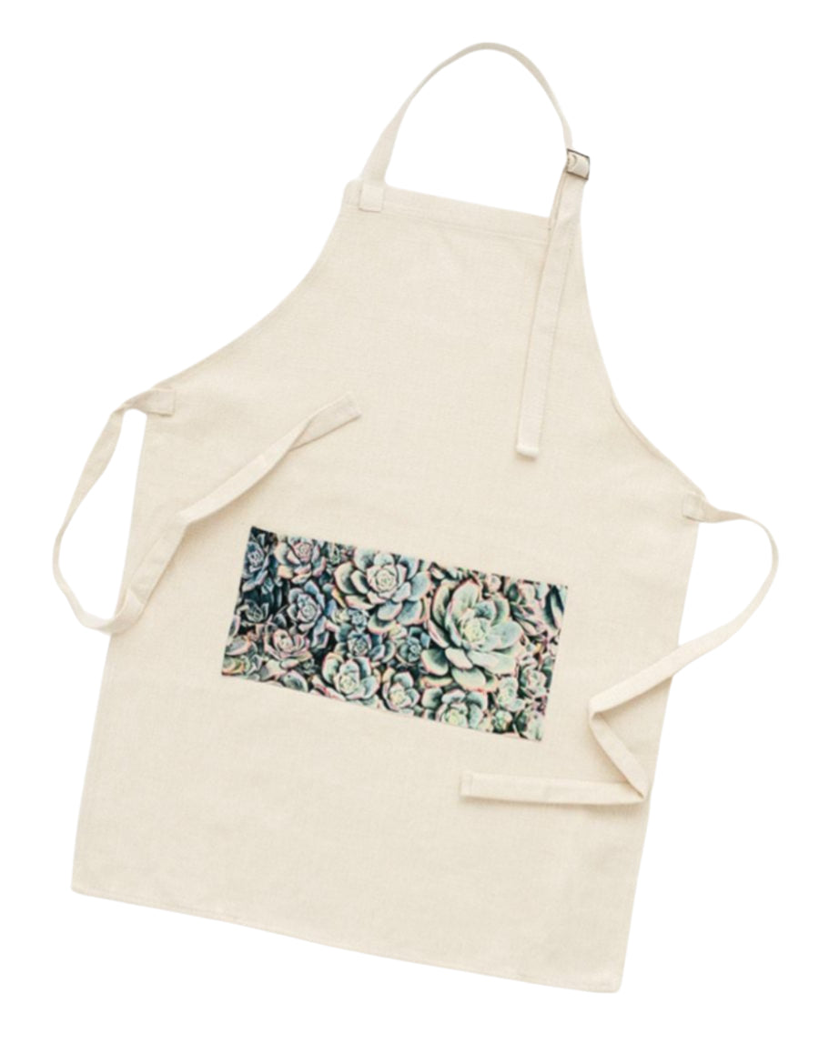 Succulent Pocket Apron, College Student Gift, Mother's Day Gift, Easter Gift