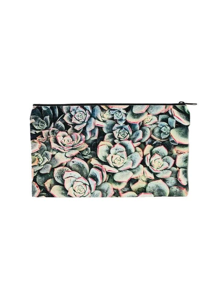 Succulent Cosmetic Pouch, College Student Gift, Mother's Day Gift, Easter Gift