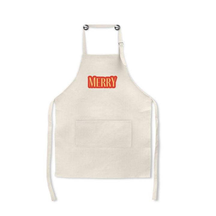 Merry Holiday Apron, Chefs Gift, Housewarming Gift, Christmas Gift