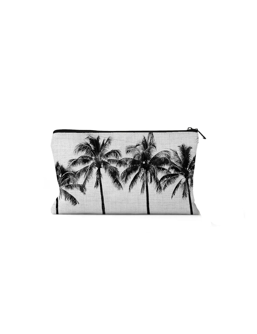 Black and White Palms Pouch, Pencil Pouch, Travel Bag, Back to school Gift, Christmas Gift