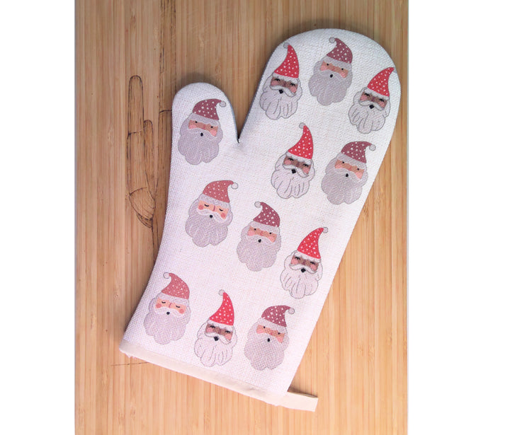 Santa Oven Mitt, Housewarming Gift, Christmas Gift