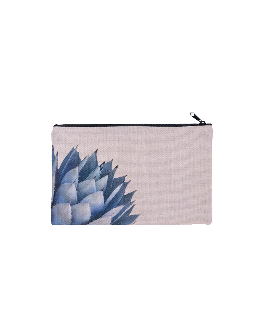 Agave taupe Cosmetic Pouch, College Student Gift , Easter Gift, Mother's Day Gift