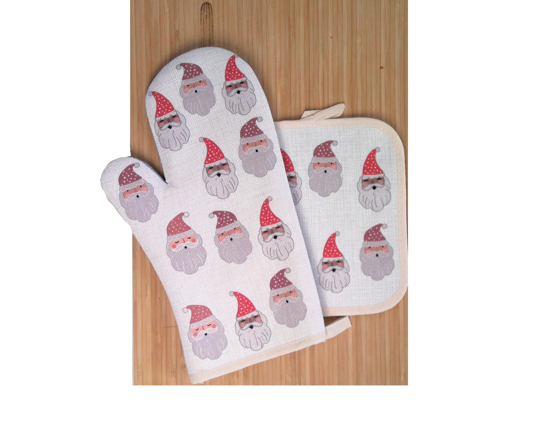 Santa Oven Mitt, Housewarming Gift, Christmas Gift