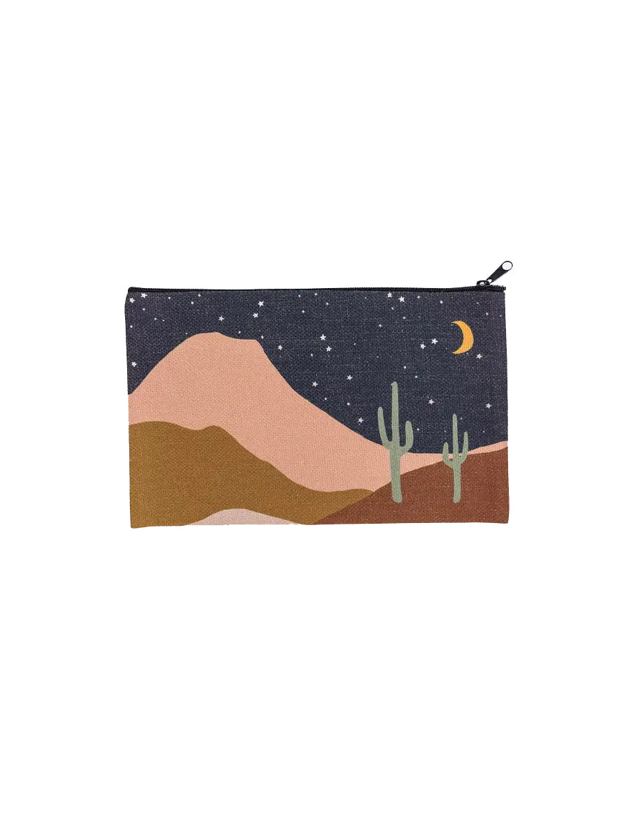 Starry Desert Night Pouch, College Student Gift , Stocking Stuffer