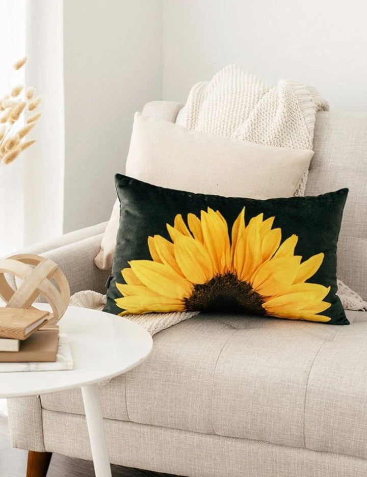 Sunflower Lumbar Pillow, College Student Gift, Christmas Gift