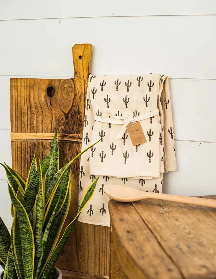 Organic Saguaro Tea Towel, College Student Gift, Stocking Stuffer