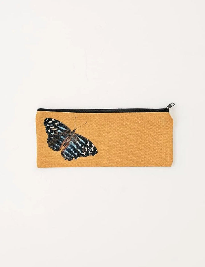 Golden Butterfly Pencil Pouch, College Student Gift,Mother's Day Gift, Easter Gift