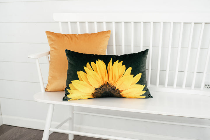 Sunflower Lumbar Pillow, College Student Gift