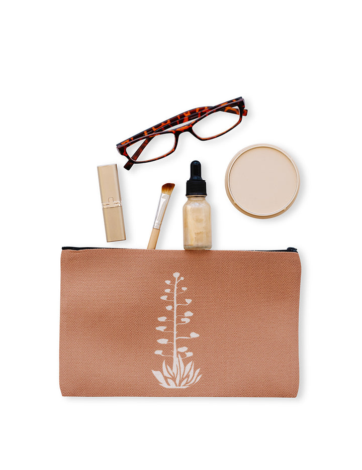 Agave Bloom Cosmetic Pouches, College Student Gift, Stocking Stuffer