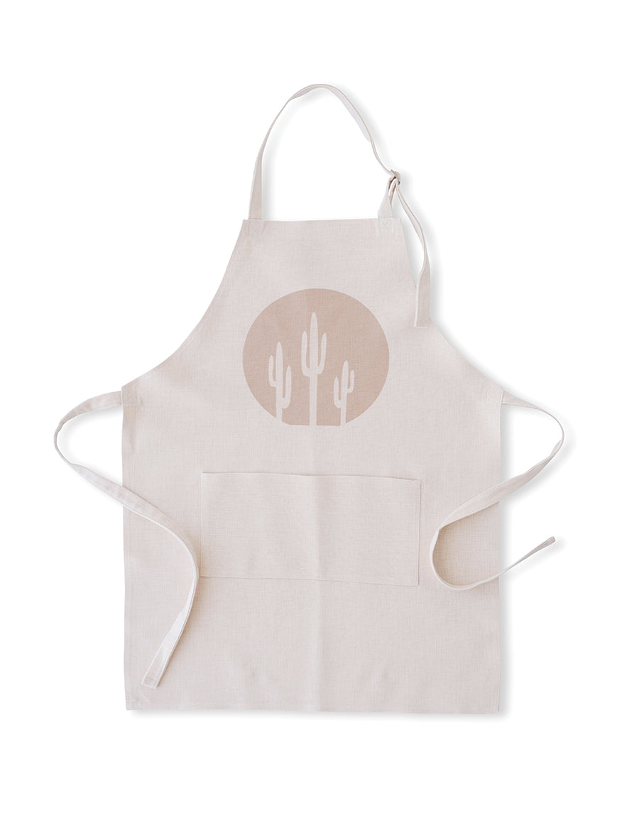 Taupe Saguaro Apron, College Student Gift, Mother's Day Gift, Easter Gift