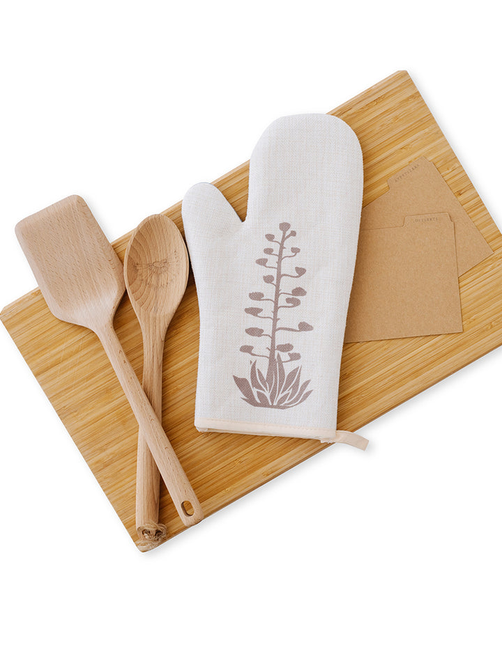 Brown Agave Bloom Oven Mitt, College Student Gift