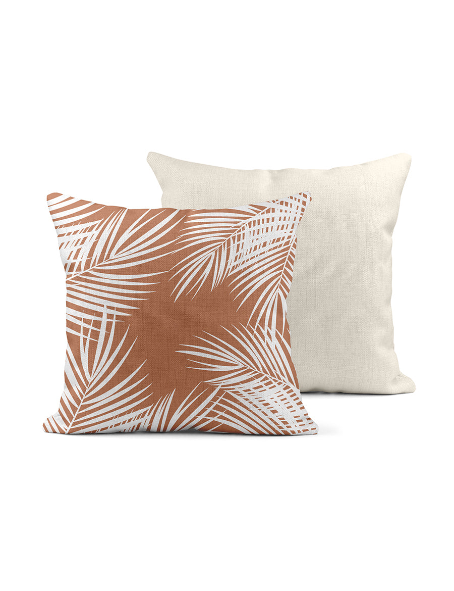 Coral Palm Pillow , College Student Gift