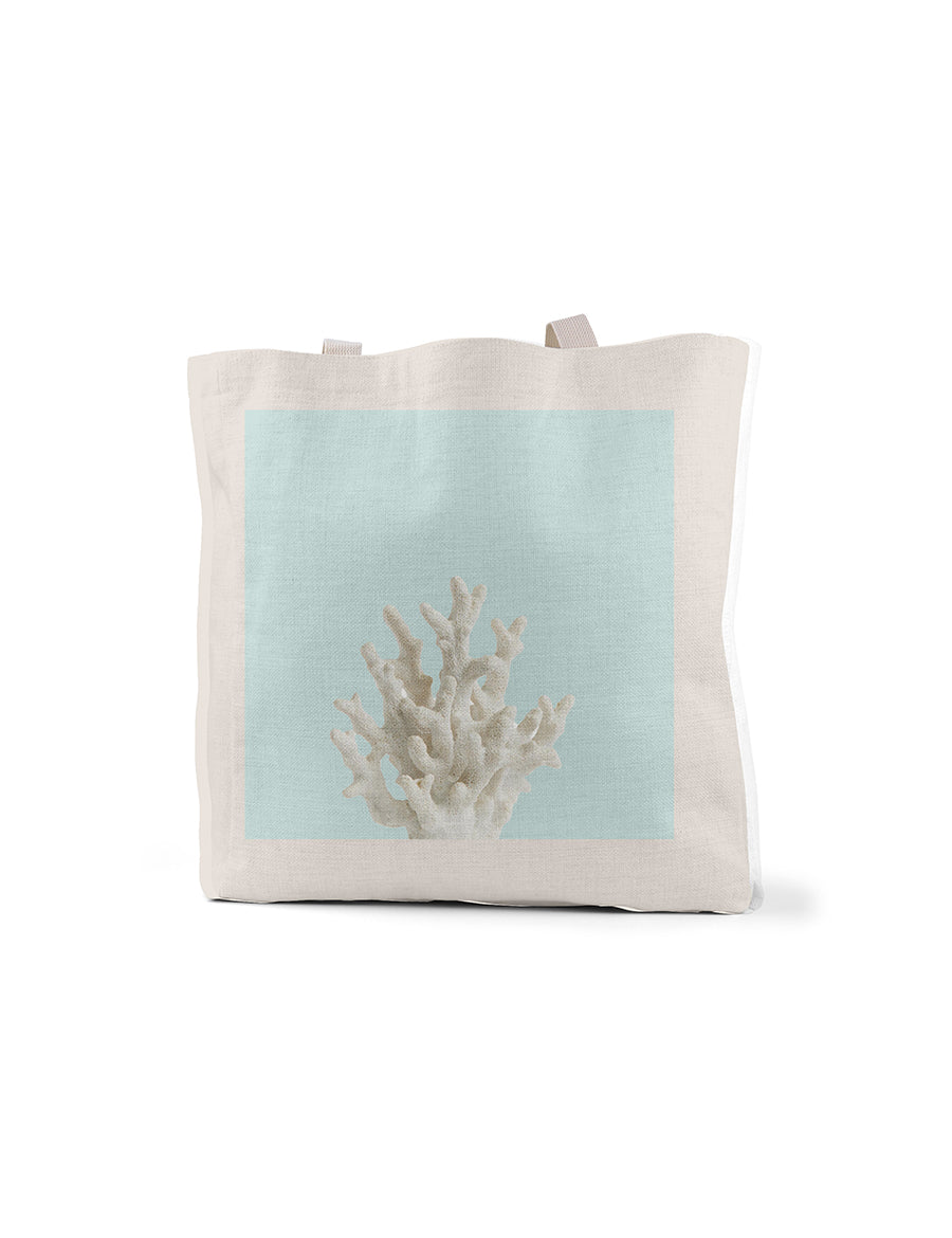 Aqua Coral Tote, College Student Gift, Christmas Gift