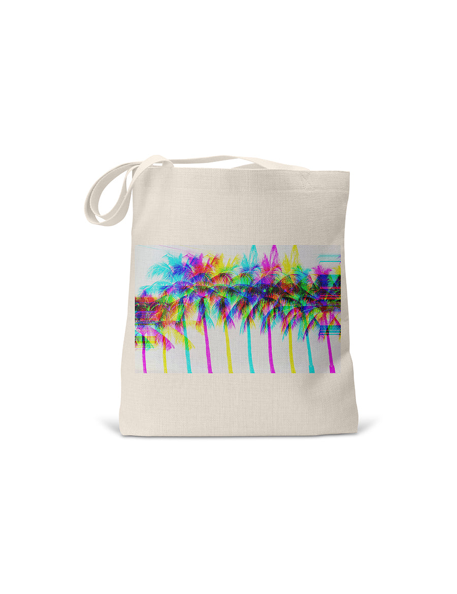 Colorful Palm Tree Tote Bag, College Student Gift