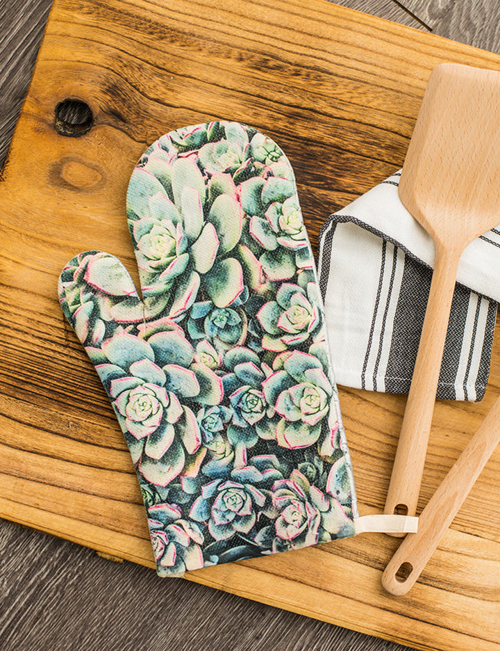 Light Succulent Oven Mitt, College Student Gift,Mother's Day Gift, Easter Gift
